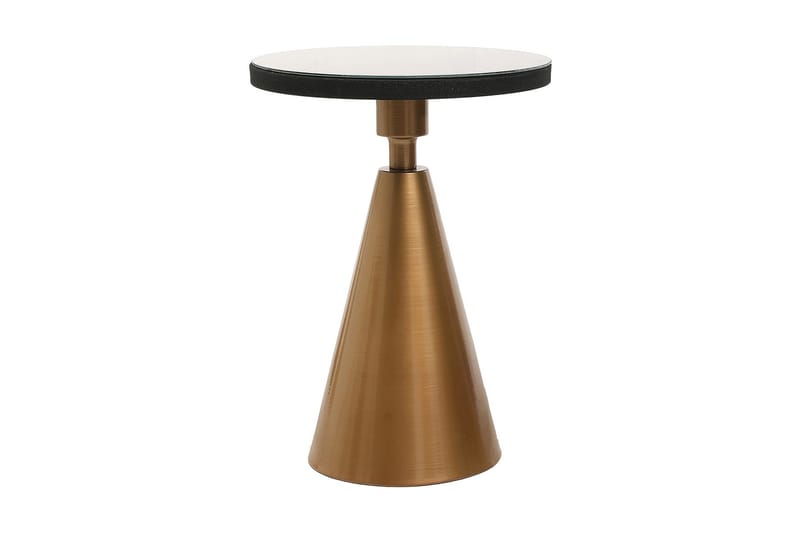 Sidebord Omango 42x55x42 cm Rundt - Gull/Svart - Brettbord og småbord - Lampebord & sidebord