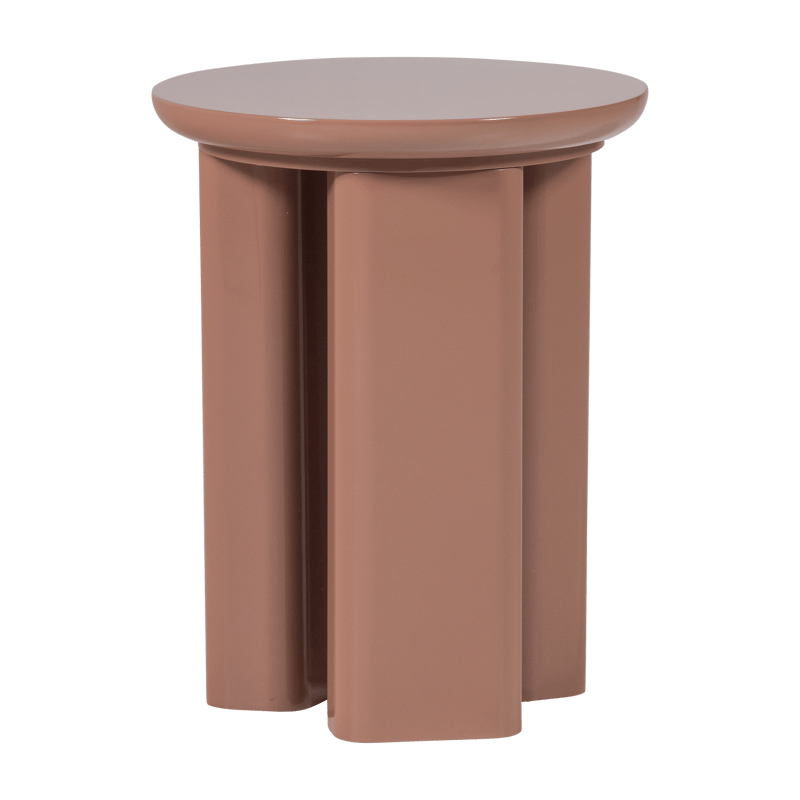 Sidebord Orivo 40 cm rundt, Gammelrosa