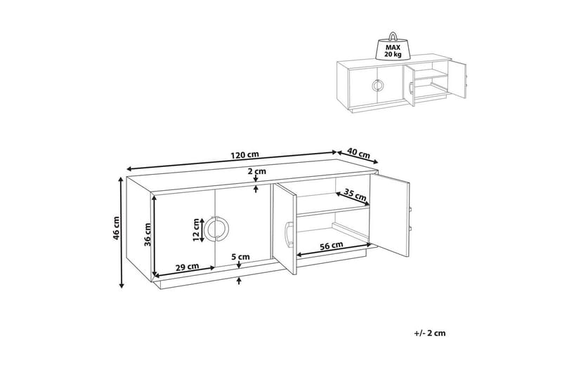 Sidebord Oxnard - Møbler - Bord - Avlastningsbord & sidobord - Lampebord & sidebord