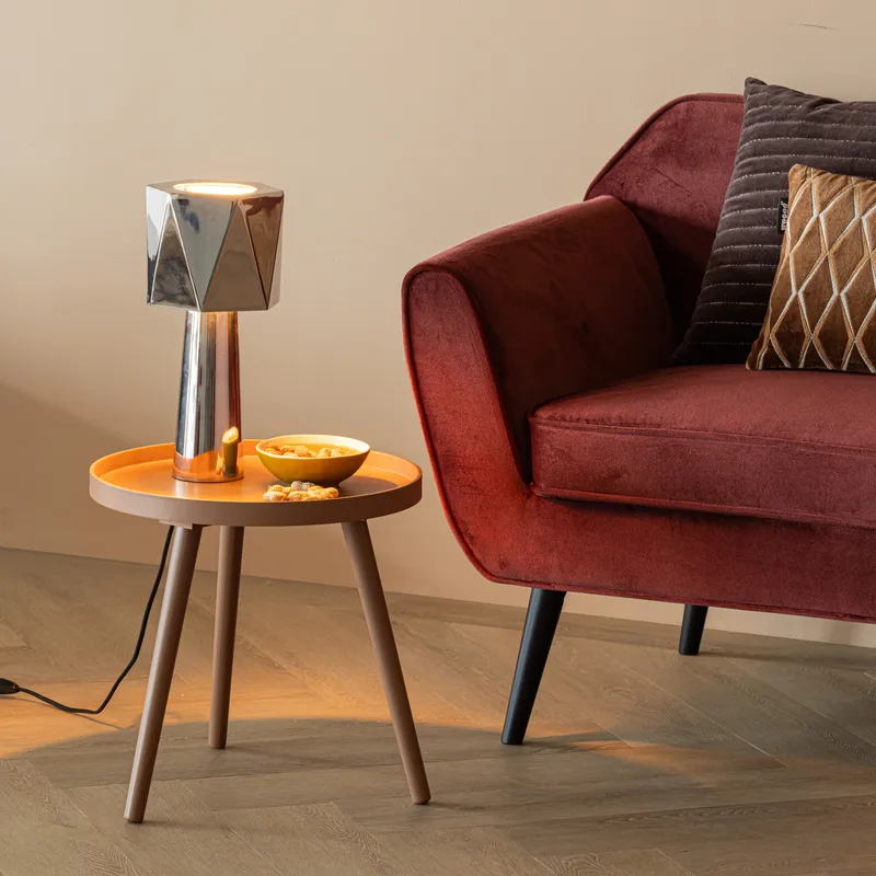 Sidebord Sasha 41 cm rundt - Gammelrosa - Møbler - Bord - Avlastningsbord & sidobord - Lampebord & sidebord