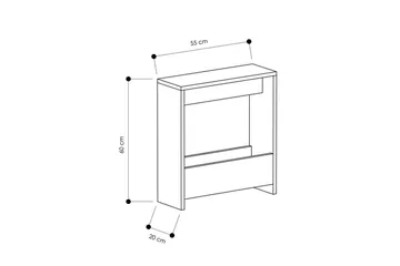 Sidebord Simpi Svart Tre - Svart Tre - Møbler - Bord - Avlastningsbord & sidobord - Lampebord & sidebord