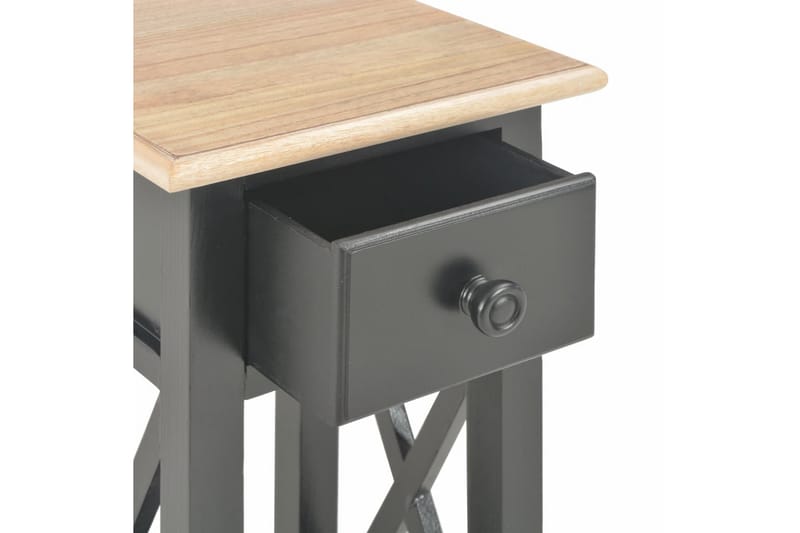 Sidebord svart 27x27x65,5 cm tre - Svart - Lampebord & sidebord - Brettbord og småbord