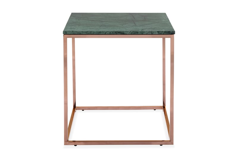 Sidebord Titania 45 cm Marmor - Grønn|Kobber - Brettbord og småbord - Marmorbord - Lampebord & sidebord