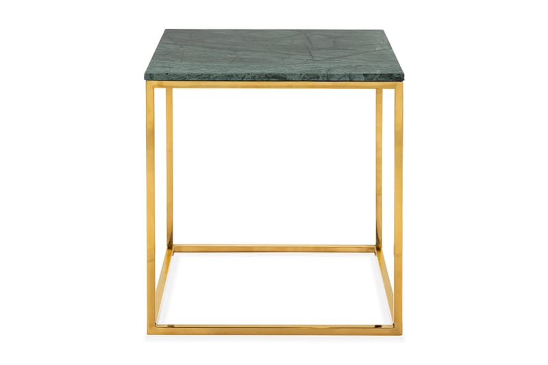 Sidebord Titania 50 cm Marmor - Grønn|Messing - Lampebord & sidebord - Brettbord og småbord