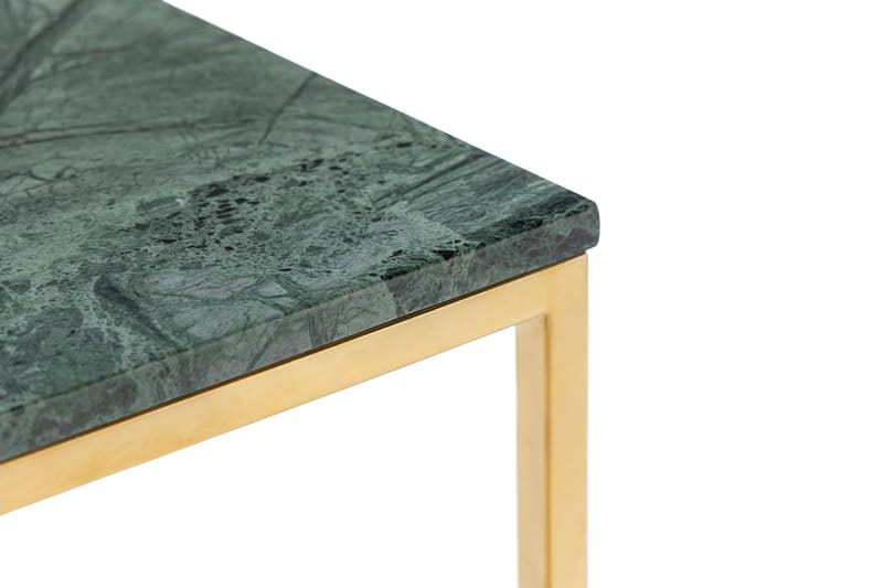 Sidebord Titania 50 cm Marmor - Grønn|Messing - Lampebord & sidebord - Brettbord og småbord