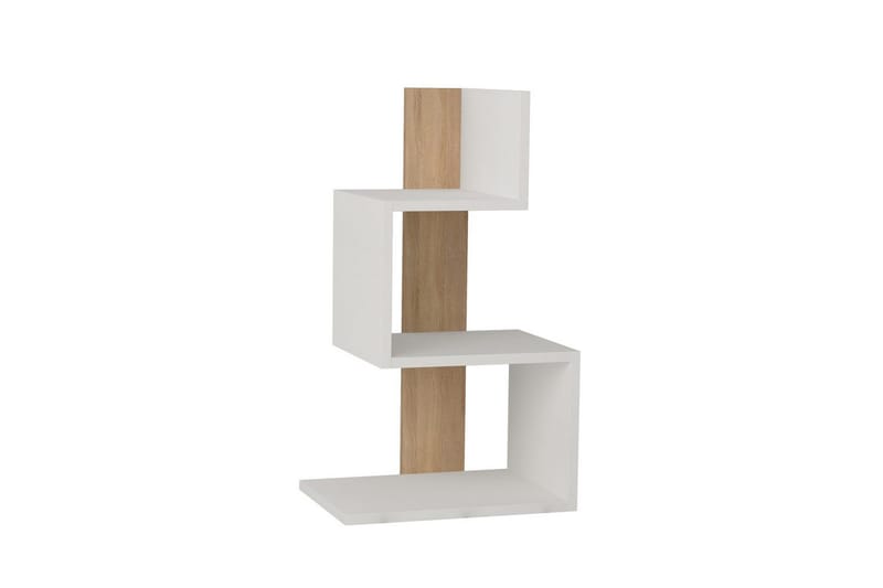 Sidebord Veyaie Hvit / Eik - Hvit - Møbler - Bord - Avlastningsbord & sidobord - Lampebord & sidebord