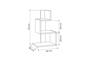 Sidebord Veyaie Hvit / Eik - Hvit - Møbler - Bord - Avlastningsbord & sidobord - Lampebord & sidebord