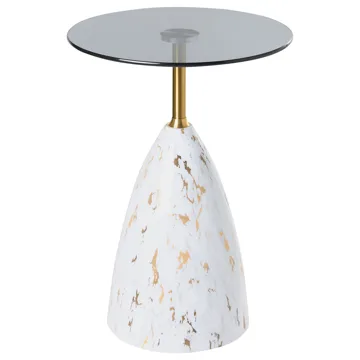 Sidebord Wabby - Hvit marmor - Møbler - Bord - Avlastningsbord & sidobord - Brettbord og småbord