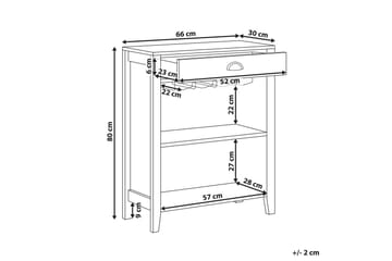 Sidebord Walkerston Mørkt tre - Mørkt tre - Møbler - Bord - Avlastningsbord & sidobord - Lampebord & sidebord