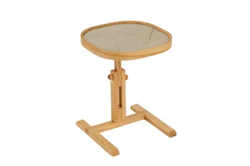 Sidebord Wallxpert Opus Kare (42 x 43 x 42 cm) Eik Grå Marmor - Eik og grå marmor - Møbler - Bord - Avlastningsbord & sidobord - Brettbord og småbord