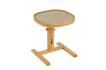 Sidebord Wallxpert Opus Kare (42 x 43 x 42 cm) Eik Grå Marmor - Eik og grå marmor - Møbler - Bord - Avlastningsbord & sidobord - Brettbord og småbord