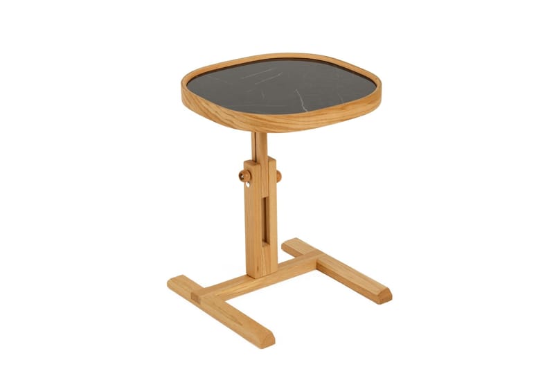 Sidebord Wallxpert Opus Kare (42 x 43 x 42 cm) Eik Svart Marmor - Eik og svart marmor - Møbler - Bord - Avlastningsbord & sidobord - Brettbord og småbord