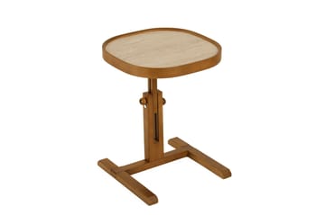 Sidebord Wallxpert Opus Kare (42 x 43 x 42 cm) Valnøtt Travertin - Valnøtt og travertin - Møbler - Bord - Avlastningsbord & sidobord - Brettbord og småbord