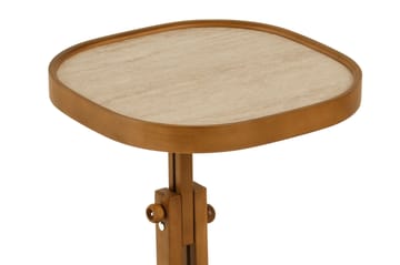 Sidebord Wallxpert Opus Kare (42 x 43 x 42 cm) Valnøtt Travertin - Valnøtt og travertin - Møbler - Bord - Avlastningsbord & sidobord - Brettbord og småbord