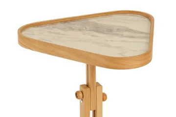 Sidebord Wallxpert Opus Ucgen (46 x 43 x 46 cm) Eik Hvit Marmor - Eik og hvit marmor - Møbler - Bord - Avlastningsbord & sidobord - Brettbord og småbord