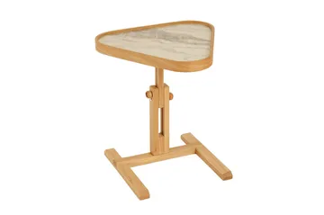 Sidebord Wallxpert Opus Ucgen (46 x 43 x 46 cm) Eik Hvit Marmor - Eik og hvit marmor - Møbler - Bord - Avlastningsbord & sidobord - Brettbord og småbord