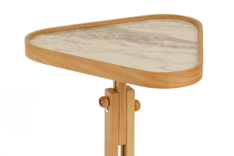 Sidebord Wallxpert Opus Ucgen (46 x 43 x 46 cm) Eik Hvit Marmor - Eik og hvit marmor - Møbler - Bord - Avlastningsbord & sidobord - Brettbord og småbord