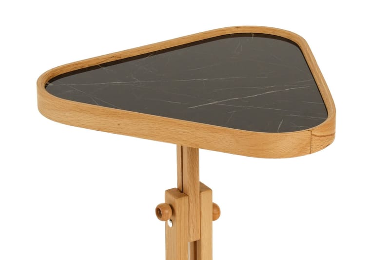 Sidebord Wallxpert Opus Ucgen (46 x 43 x 46 cm) Eik Svart Marmor - Eik og svart marmor - Møbler - Bord - Avlastningsbord & sidobord - Brettbord og småbord