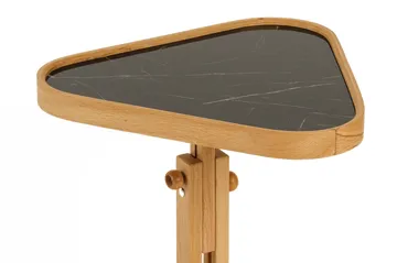 Sidebord Wallxpert Opus Ucgen (46 x 43 x 46 cm) Eik Svart Marmor - Eik og svart marmor - Møbler - Bord - Avlastningsbord & sidobord - Brettbord og småbord