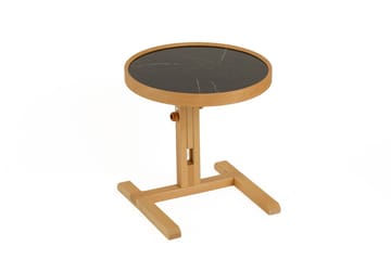 Sidebord Wallxpert Opus Yuvarlak (40 x 43 x 40 cm) Eik Svart Marmor - Eik og svart marmor - Møbler - Bord - Avlastningsbord & sidobord - Brettbord og småbord