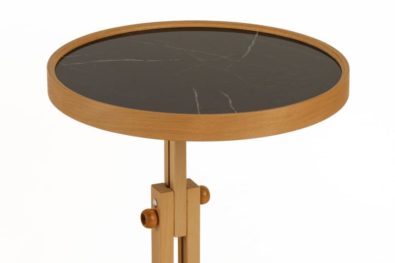 Sidebord Wallxpert Opus Yuvarlak (40 x 43 x 40 cm) Eik Svart Marmor - Eik og svart marmor - Møbler - Bord - Avlastningsbord & sidobord - Brettbord og småbord