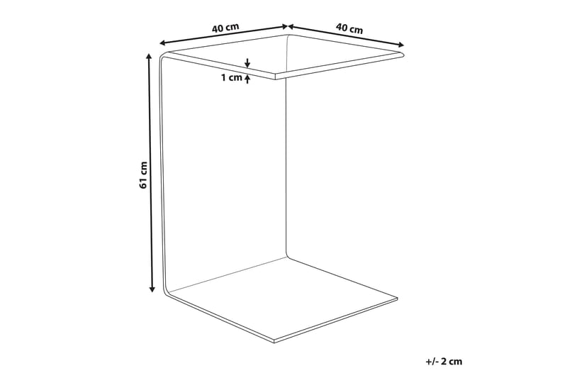 Sidebord Wehnert Transparent - Transparent - Møbler - Bord - Avlastningsbord & sidobord - Brettbord og småbord