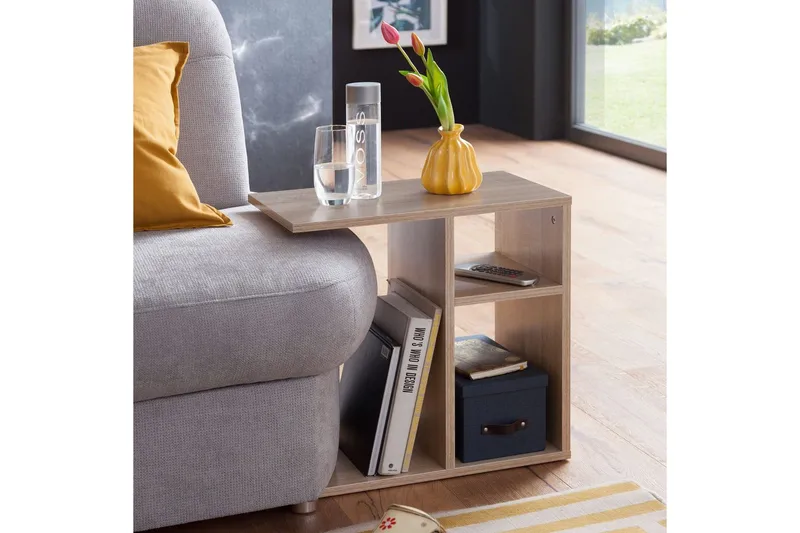 Sidebord Wohnling foliert sponplate 50 cm, moderne loftstil Sonoma - Sonoma - Møbler - Bord - Avlastningsbord & sidobord - Lampebord & sidebord