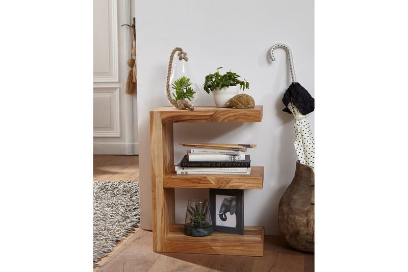 Sidebord Wohnling Heltre, E kube, landlig stil Akasie - Akasie - Møbler - Bord - Avlastningsbord & sidobord - Lampebord & sidebord