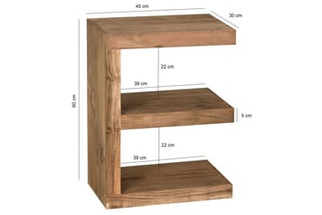 Sidebord Wohnling Heltre, E kube, landlig stil Akasie - Akasie - Møbler - Bord - Avlastningsbord & sidobord - Lampebord & sidebord