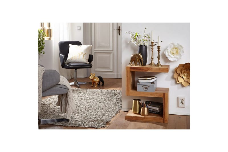 Sidebord Wohnling Heltre, S kube, landlig stil Akasie - Akasie - Møbler - Bord - Avlastningsbord & sidobord - Brettbord og småbord