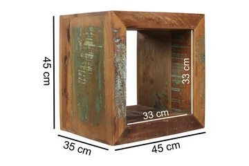 Sidebord Wohnling Massivt resirkulert treverk Kolkutta kube industriell - Møbler - Bord - Avlastningsbord & sidobord - Lampebord & sidebord
