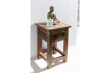 Sidebord Wohnling Massivt resirkulert treverk Kolkutta skuff industriell - Møbler - Bord - Avlastningsbord & sidobord - Lampebord & sidebord