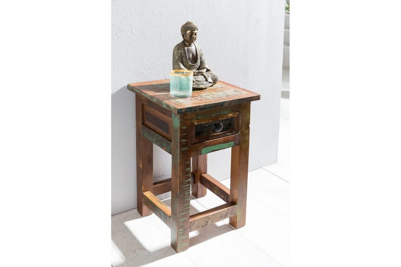 Sidebord Wohnling Massivt resirkulert treverk Kolkutta skuff industriell - Møbler - Bord - Avlastningsbord & sidobord - Lampebord & sidebord