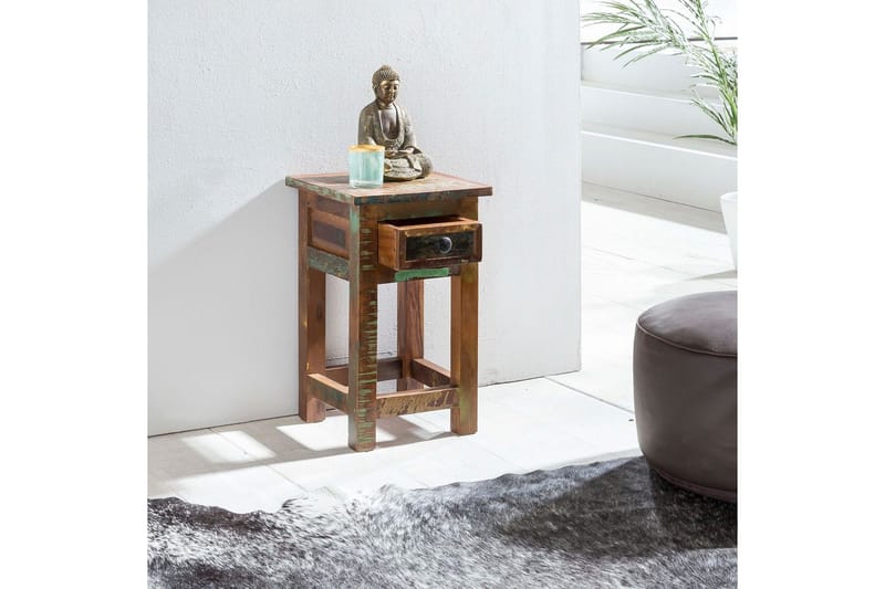 Sidebord Wohnling Massivt resirkulert treverk Kolkutta skuff industriell - Møbler - Bord - Avlastningsbord & sidobord - Lampebord & sidebord
