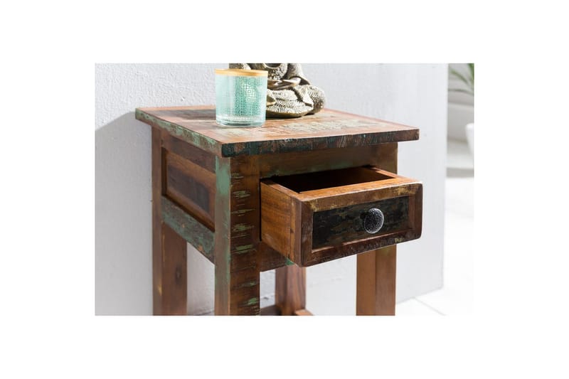 Sidebord Wohnling Massivt resirkulert treverk Kolkutta skuff industriell - Møbler - Bord - Avlastningsbord & sidobord - Lampebord & sidebord