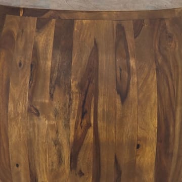 Sidebord Wohnling Massivt sheeshamtre, landlig stil - varm mørkebrun - Møbler - Bord - Avlastningsbord & sidobord - Brettbord og småbord