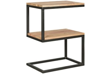 Sidebord Wohnling Massivt tre, S Cube, metallramme i landlig stil Akasie - Akasie - Møbler - Bord - Avlastningsbord & sidobord - Lampebord & sidebord