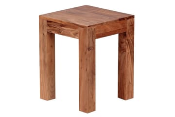 Sidebord Wohnling massivt tre 35x35cm med trebente bein, landlig stil Akasie - Akasie - Møbler - Bord - Avlastningsbord & sidobord - Brettbord og småbord