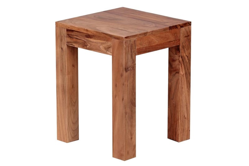 Sidebord Wohnling massivt tre 35x35cm med trebente bein, landlig stil Akasie - Akasie - Møbler - Bord - Avlastningsbord & sidobord - Brettbord og småbord