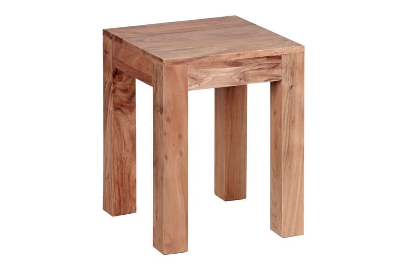 Sidebord Wohnling massivt tre 35x35cm med trebente bein, landlig stil Akasie - Akasie - Møbler - Bord - Avlastningsbord & sidobord - Lampebord & sidebord