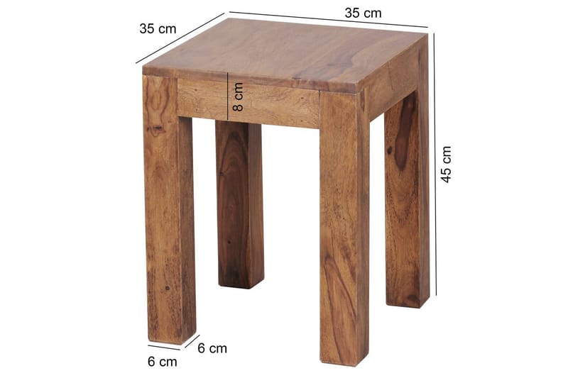 Sidebord Wohnling massivt tre 35x35cm med trebente bein, landlig stil Rosentre - Rosentre - Møbler - Bord - Avlastningsbord & sidobord - Lampebord & sidebord