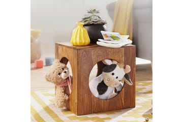 Sidebord Wohnling Massivt treverk kube lagringsplass landlig hus - Møbler - Bord - Avlastningsbord & sidobord - Lampebord & sidebord