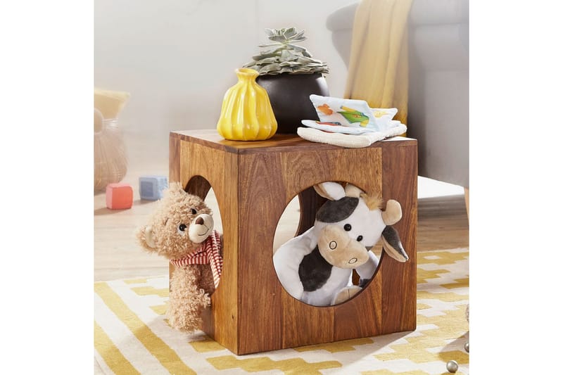 Sidebord Wohnling Massivt treverk kube lagringsplass landlig hus - Møbler - Bord - Avlastningsbord & sidobord - Lampebord & sidebord