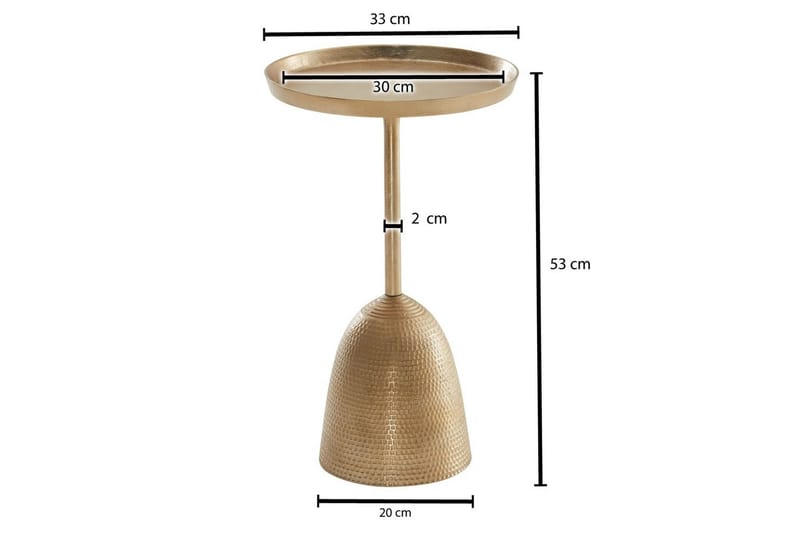 Sidebord Wohnling Metall Rund 33 cm Designbase Moderne - Møbler - Bord - Avlastningsbord & sidobord - Lampebord & sidebord