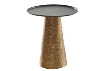 Sidebord Wohnling Metall Rund 40 cm Brettoptikk Bordplate Moderne - Møbler - Bord - Avlastningsbord & sidobord - Lampebord & sidebord