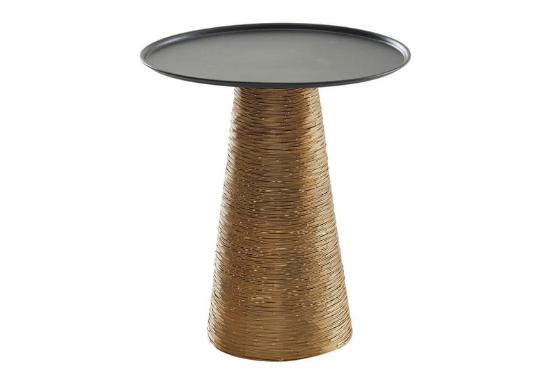 Sidebord Wohnling Metall Rund 40 cm Brettoptikk Bordplate Moderne