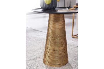 Sidebord Wohnling Metall Rund 40 cm Brettoptikk Bordplate Moderne - Møbler - Bord - Avlastningsbord & sidobord - Brettbord og småbord