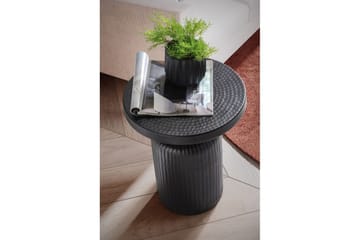 Sidebord Wohnling Metall Rund 40 cm Svart Hamret Utseende Industriell - Møbler - Bord - Avlastningsbord & sidobord - Lampebord & sidebord