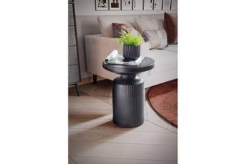 Sidebord Wohnling Metall Rund 40 cm Svart Hamret Utseende Industriell - Møbler - Bord - Avlastningsbord & sidobord - Lampebord & sidebord