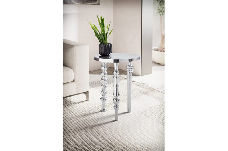 Sidebord Wohnling Metall Rund 44 cm med 3 Forskjellige Ben Moderne - Møbler - Bord - Avlastningsbord & sidobord - Brettbord og småbord